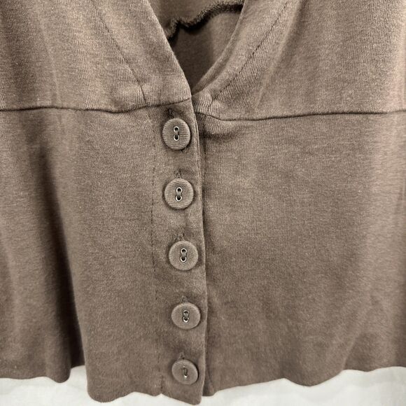 New York & Company Brown Button Waist Long Sleeve Cardigan Womens XL Y2K - Picture 8 of 9